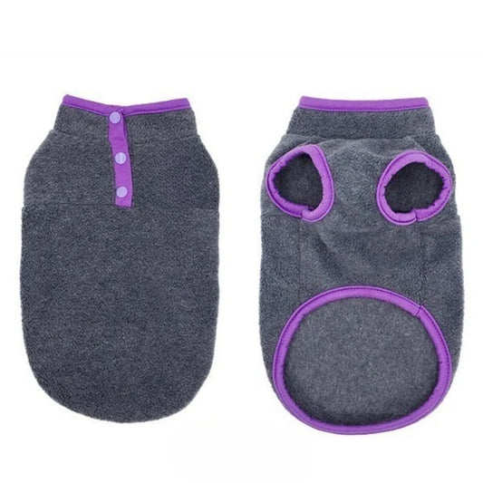 Autumn and winter plus velvet dog vest sleeveless fleece warm vest small and medium-sized dog pet clothes light dog clothes.