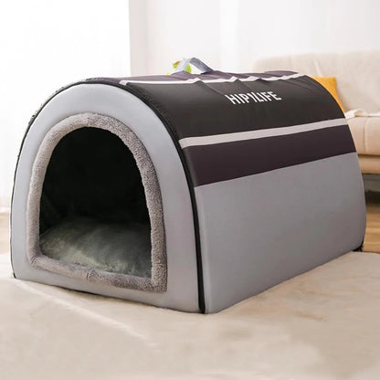 2024 New Dog Kennel Winter Warm Large Dog Oversized Dog House House Closed Winter Removable Golden Pet Four Seasons Use