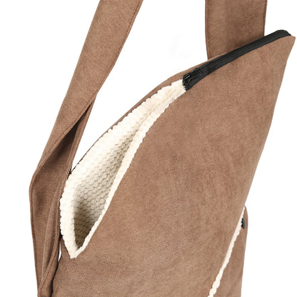 Plush Pet Cat Carrier Bag With 6kg Capacity,Winter Warm Portable Dog Travel Bag