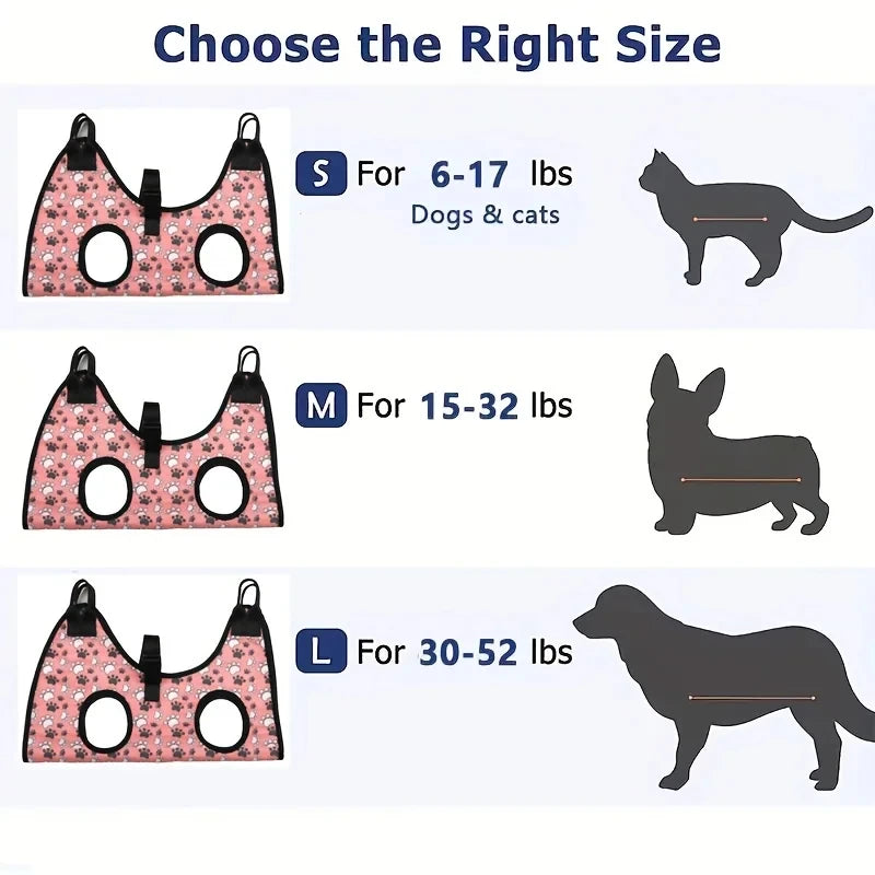 Dog Hammock - Pet Grooming Harness for Nail Trimming Cutting Anti Scratch Dog Sling Bag For Dogs Cats Grooming Supplies