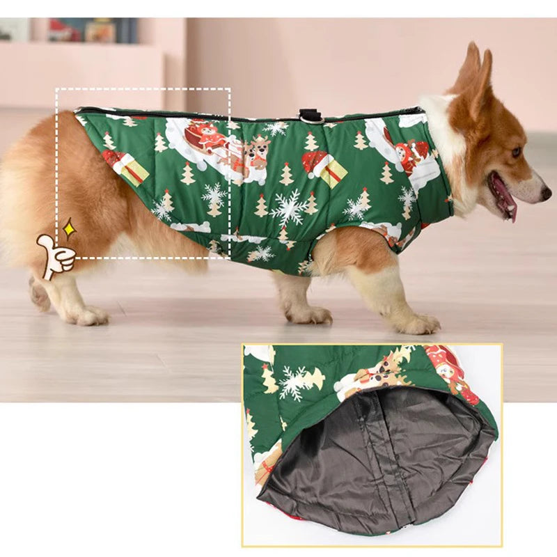 the FROSTCORE DOWN DOG JACKET - Warm Dog Down Jacket, Winter Thickened Dog Clothes, Waterproof Dog Jacket, Medium and Large Dog Clothing, Welsh Corgi Clothing