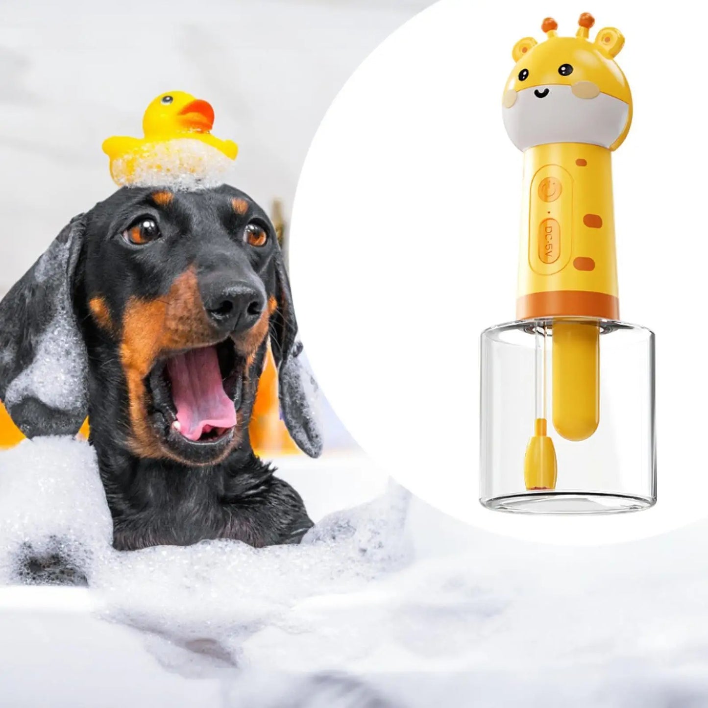 Dog Shampoo Dispenser Electric Dog Cleaning Foam Machine for Cats and Dogs