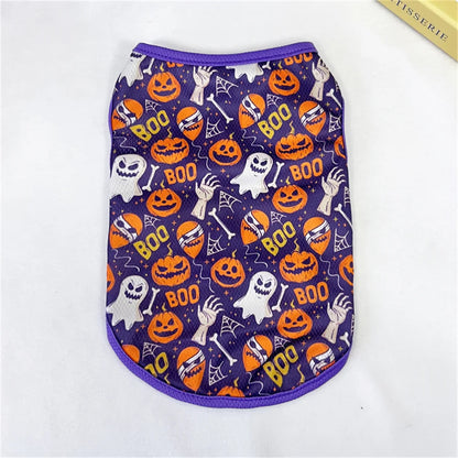 the CREEPYCUTE MESH COSTUME TEE - Summer Cat/Dog Vest, Mesh Breathable Pet Clothes for Small Dogs, Chihuahua, Yorkshire, Puppy/Kitten Halloween Cosplay Costume