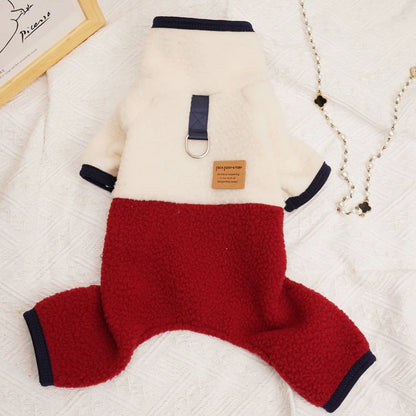Fleece Pet Dog Clothes Winter Costume Cat Dog Jumpsuit Bodysuit For Small Dogs Chihuahua York Puppy Cat Pajamas Overalls Suit XL