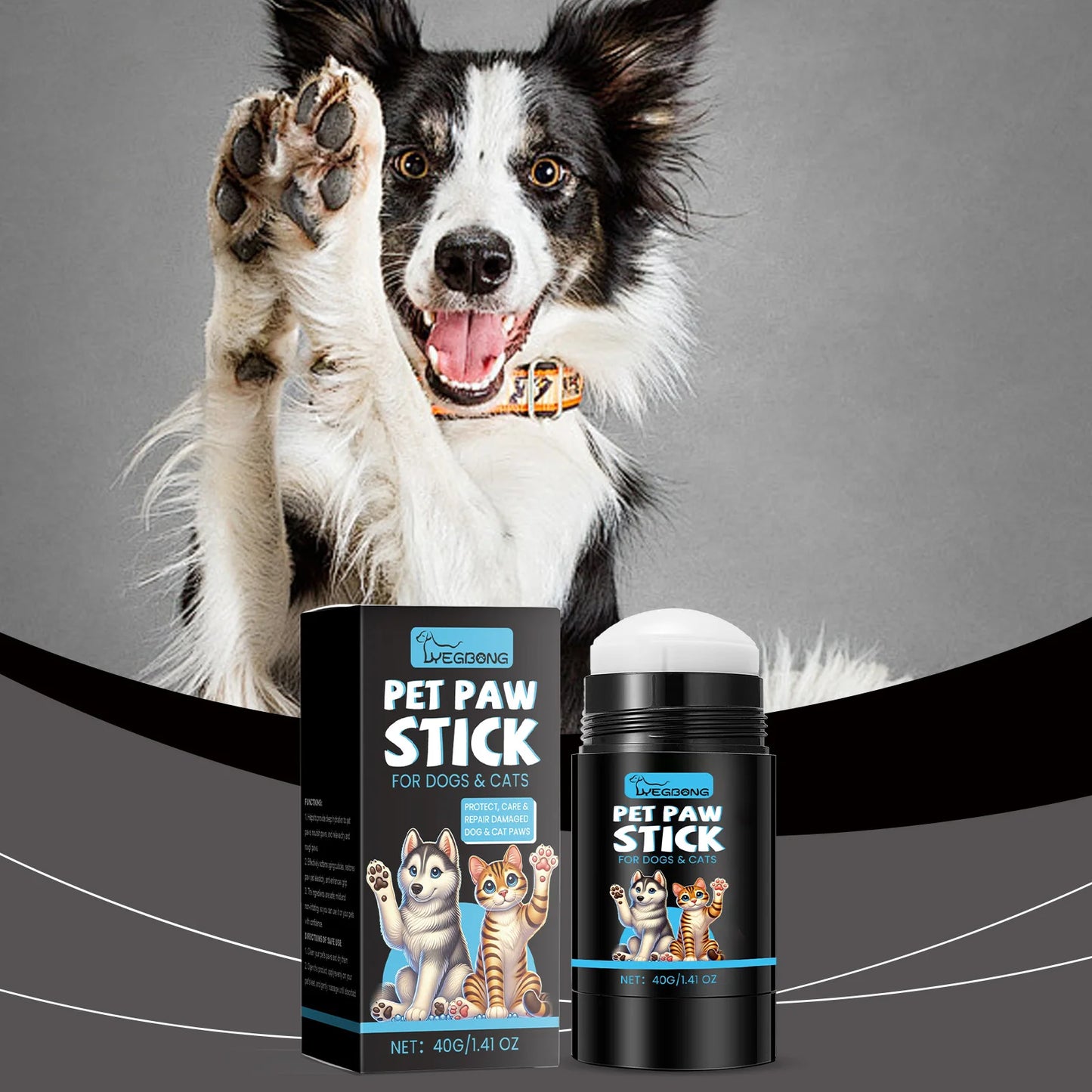 the PET PAW STICK - Pet Paw Balm, Helps Soothe and Protect Dry Cracked Noses/Paws with Natural Dog Paw Oil, Moisturizing Paw Protectant Pet Care