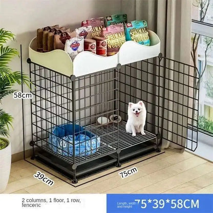 Simple Iron Living Room Dog Houses Indoor Balcony Pomeranian Teddy Dog Kennel Pet Fences Creative Home Puppy Courtyard Pet Cage