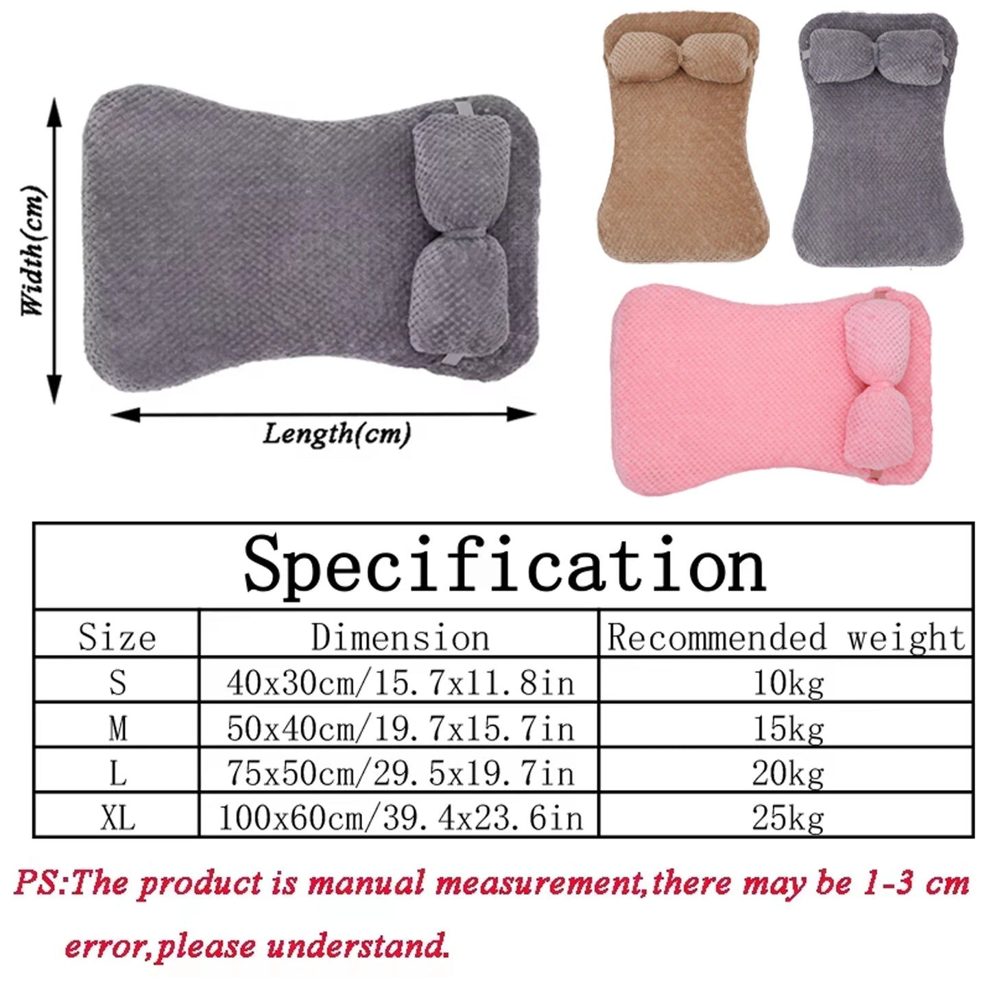 Full Filling Warm Medium Dog Bed Winter Warm Small Cat Sofa Mat Elastic Puppy Kennel Pet Accessories with Detachable Pillow