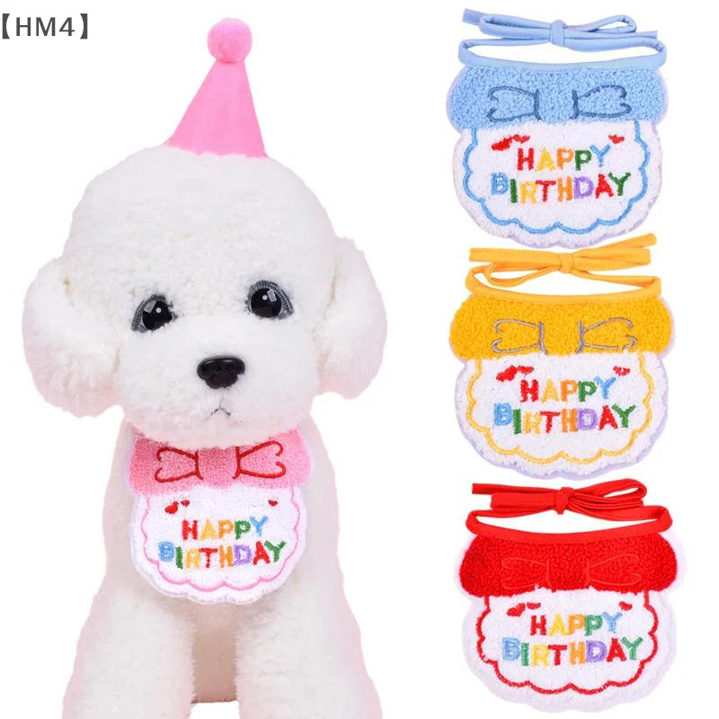 the BIRTHDAY DOGGY - Pet Cat/Dog Birthday Scarf/Hat Set, Cat/Dog Birthday Party Supplies, Pet Scarf Birthday, Hat/Scarf Small/Medium Pet Accessories