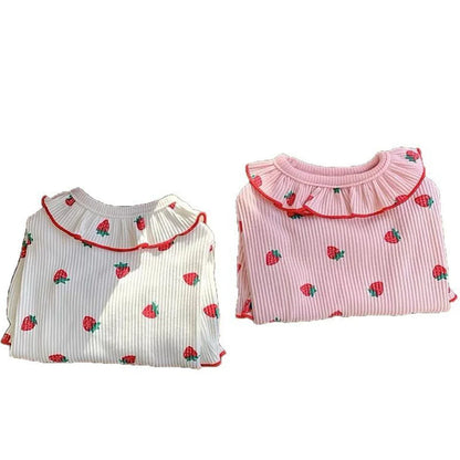 Medium Cat Clothing Cute Dog Clothing for Small Dog Strawberry Dog Vest Summer Breathable Vest Ruffled Collar Pet Clothes
