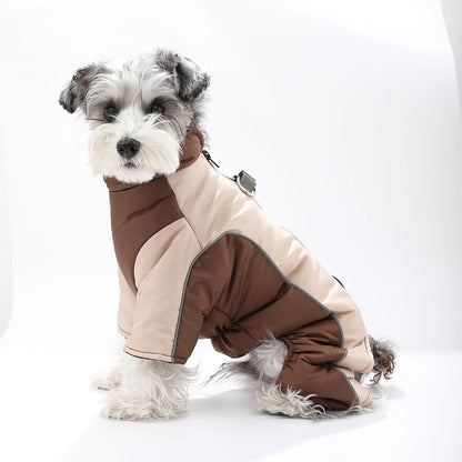 the WARMSTRIDE REFLECTIVE DOG JUMPSUIT - Windproof Dog Clothes, Winter Warm Puppy Jumpsuit, Reflective Pet Costume for Small/Medium Dogs/Cats, Chihuahua, Schnauzer Outfits