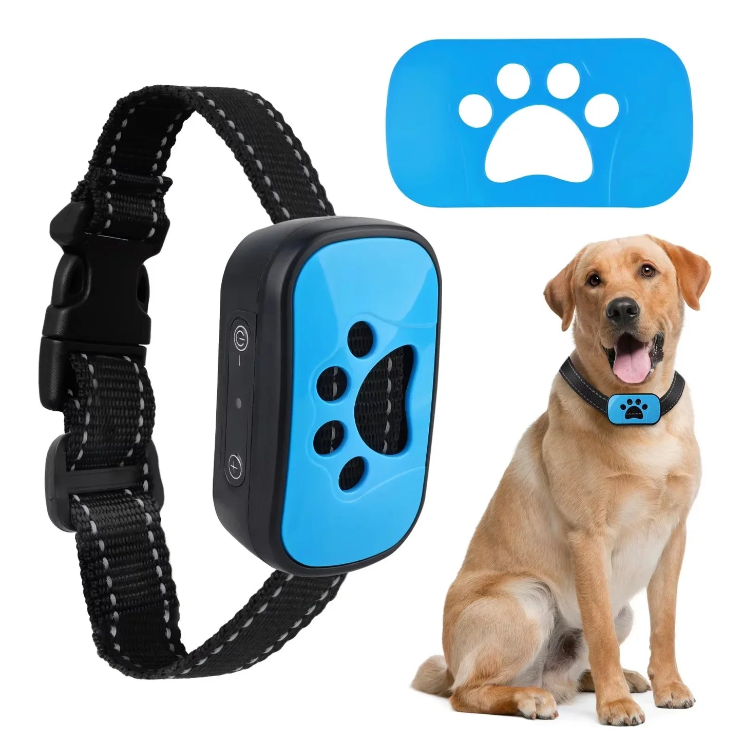 the BARK NO-MORE - Pet Dog Anti Barking Device, USB Rechargeable Dogs Training Collar, Ultrasonic Stop Barking Vibration Anti Bark Collar