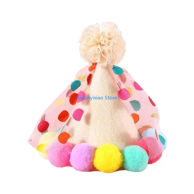 900B Pet Birthday Hat Bandanas Bib Crowns Headwear Dog Festival Party Accessories