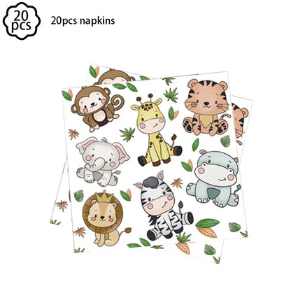 Jungle party Banner Garland Hanging swirls decor Jungle Wild One Birthday decor Safari Jungle Animals Birthday Party Decoration