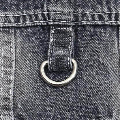 Dog Jeans Jacket ,Cool Puppy Summer Clothes ,Dog Denim Shirts for Small Boy Dogs Cats Outfits Washable Durable Harness Vest