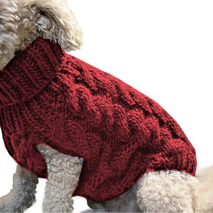 Dog Sweaters for Small Dogs Sweater Winter Dog Clothes Boy Chihuahua Yorkie Sweater Warm Pet Clothes Knitted Solid Puppy