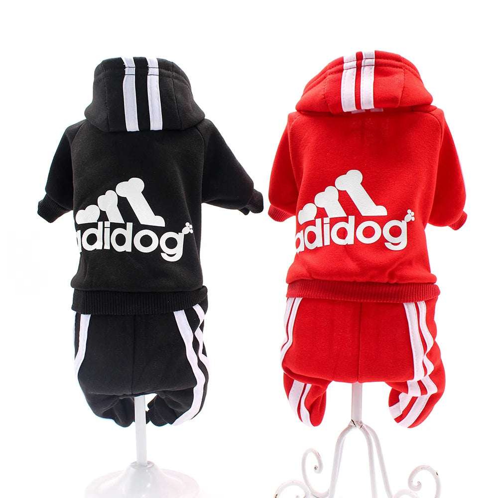 4 Legs Sweatshirt Fashion Stripes Puppy Clothes Soft Warm Pullover Dog Winter Jumpsuit Dog Hoodies for Small Medium Dogs Cats