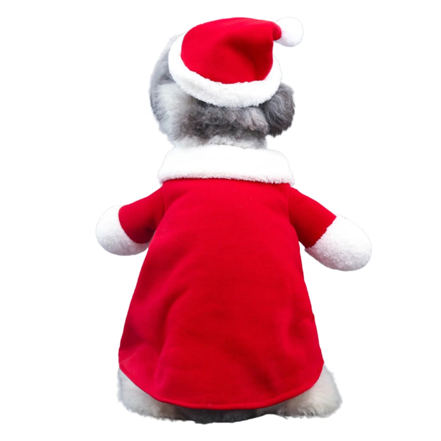 the SANTA PAWS HOLIDAY PET COSTUME - Christmas Dog Santa Claus Outfits for Small/Medium Dogs, Funny Cosplay Costume, Cat/Dog Clothing, Dressed Up Yorkshire, Pug Pet Clothes