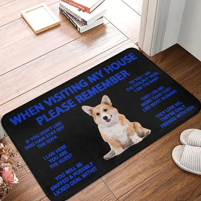 Beagle Dog Doormat Non-Slip Kitchen Bath Mat Living Room Door Floor Entrance Carpet Rug