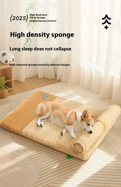 Four Seasons Dog Cat Bed Orthopedic Memory Foam Machine Washable Removable Cover All Season Comfort Mat for Small Medium Large