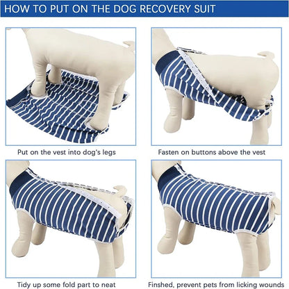 Dog Recovery Suit Abdominal Wound Surgical Clothes Dogs Anti-Licking Pet Onesies Vest Post Surgery Dog Sterilization Suit
