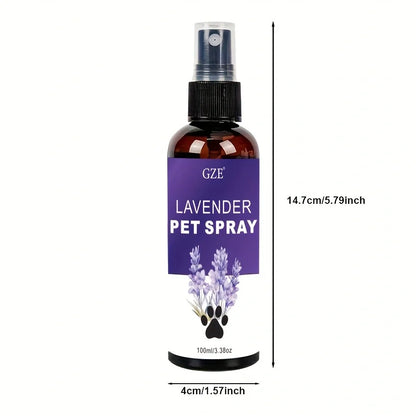 the LAVENDER PET SPRAY - Lavender Cat and Dog Repellent Spray - Natural Pet Repellent for Indoor and Outdoor Use - Long Lasting Formula for Training