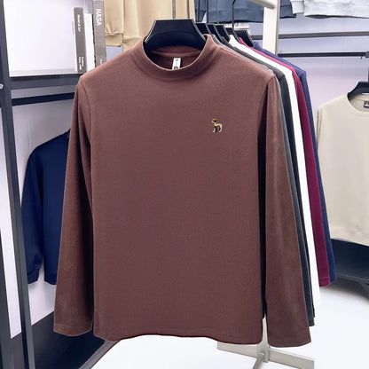 the KING CANINE - Men's Autumn Long-Sleeved T-Shirt, Half-Neck Collar Quality Print Puppy Sweatshirt, Comfortable Casual Underwear Men's Clothing