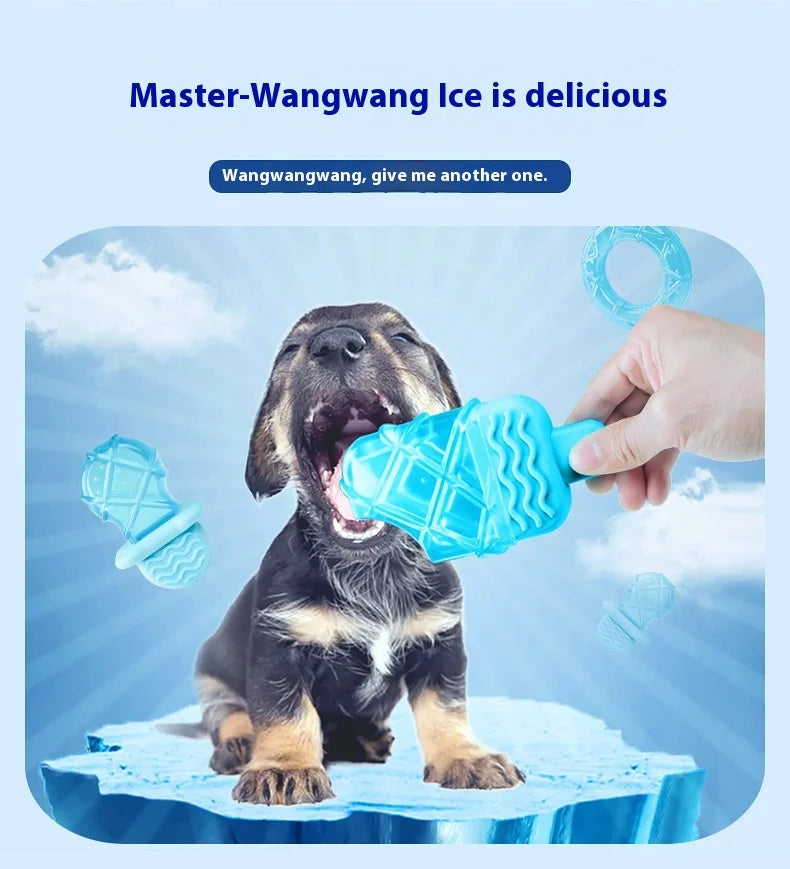 Summer Cool Dog Ice Stick Cooling Pet Supplies Water Injection Frozen Popsicle Dog Teething Toy Set