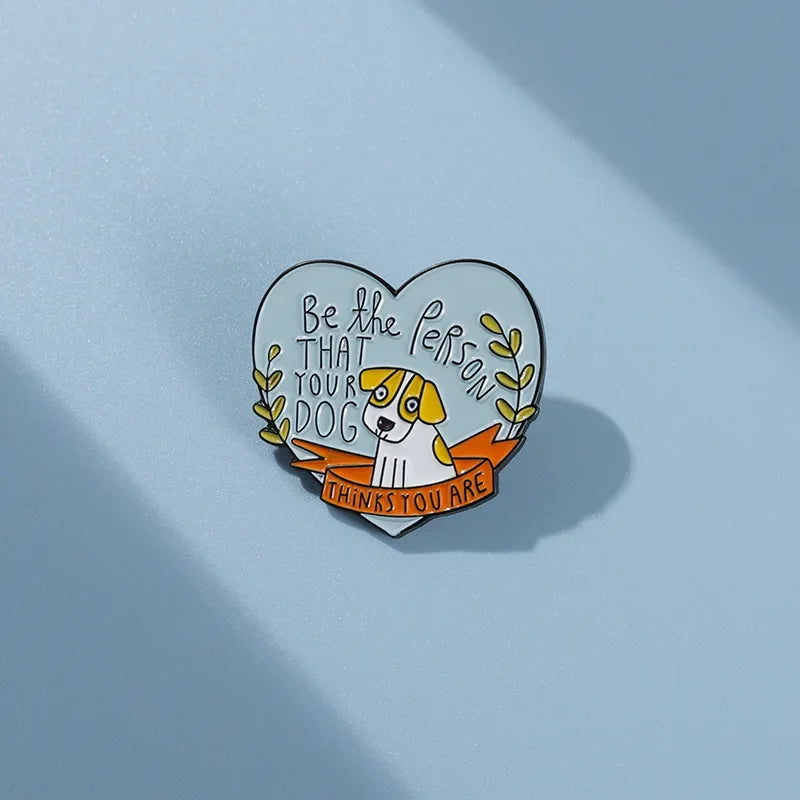 animal dog Enamelled Brooches Funny Cartoon Pins Backpack Lapel Badges Fashion Jewelry Accessories Festival Souvenir Gifts