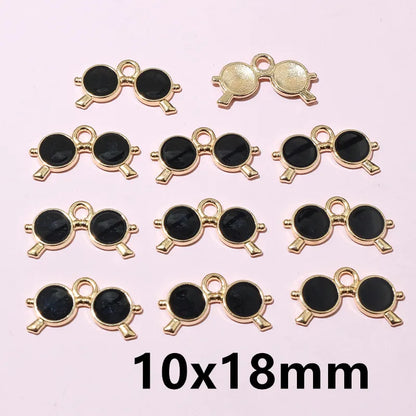 20pcs 12x13mm Enamel Bone Charms Pendant Small Cute DIY Jewelry Making Accessories for Bracelet Earrings Keychains