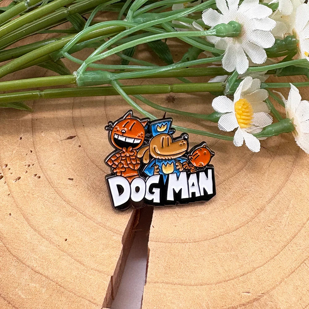 Dog Man Petey The Cat Dog Detective Police Enamel Brooch Fantasy Cartoon Animation Inspired Lapel Pin Fans Gift Badge Accessorie