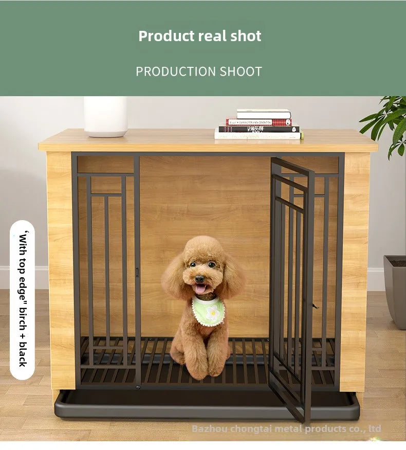 Heavy Duty Large Dogs Cage High Strength Steel Wood Easy To Install Dog Crate Pet Dog Kennel