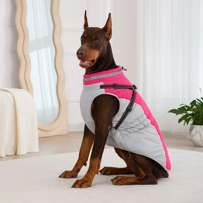 the PAWARMOR HARNESS JACKET - Waterproof Pet Jacket with Harness, Winter Warm Dog Clothes for Small/Large Dogs, Labrador Coat, Chihuahua, French Bulldog Outfits