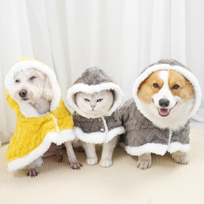 Tafu Velvet Autumn Winter Warm Pet Dog Blanket Soft Thicken Wearable Cat Blanket Flannel Fleece Comfortable Sleeping Blankets