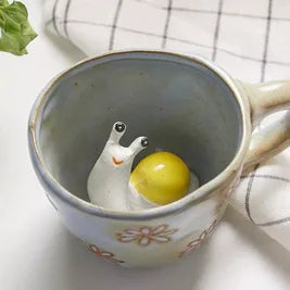 360ml Creative Cute Handmade 3D Snail Daisy Dog Cat Coffee Mugs Ceramic Funny Cartoon Animal Tea Milk Cups Unique Birthday Gift
