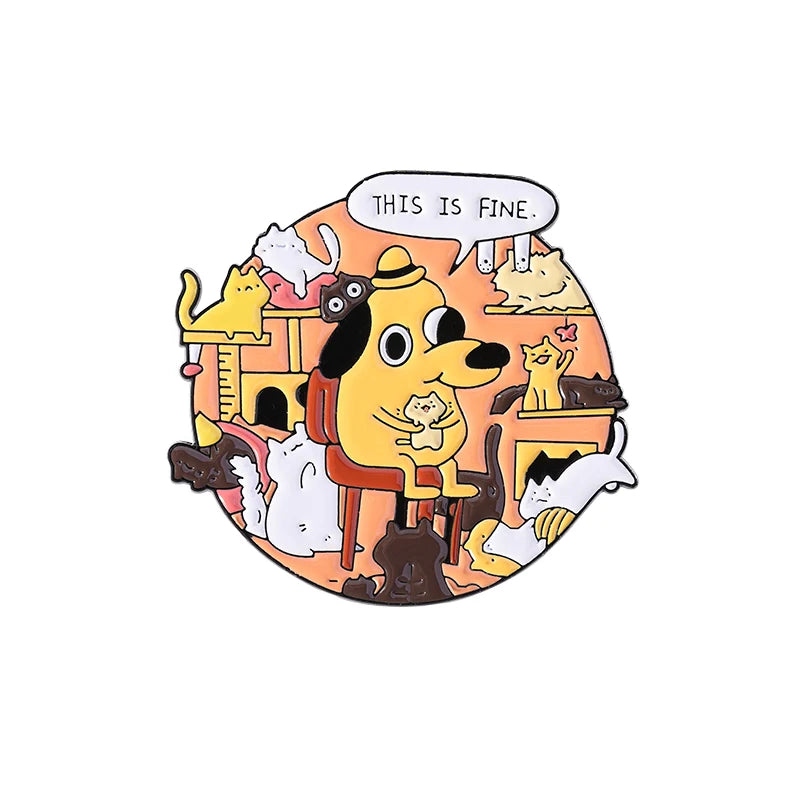 Cute Golden Retriever Border Collie Beagle Collie Enamel Pin Cartoon Pet Dog Animal Brooch Lapel Badge Jewelry Gifts For Friends