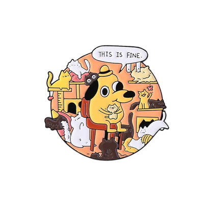 Cute Golden Retriever Border Collie Beagle Collie Enamel Pin Cartoon Pet Dog Animal Brooch Lapel Badge Jewelry Gifts For Friends