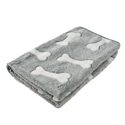 Fashion Pet Dog Blanket for Small Medium Dogs Cats Autumn Winter Cozy Soft Puppy Print Bed Mat Bulldog Pug French Accessories