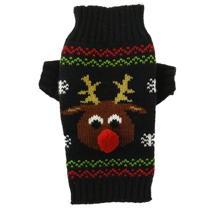 the PAW-LIDAY SWEATER - Christmas Warm Clothes for Dogs, Small/Medium/Large Dog Winter Sweater, Pet Clothing Knitted Coat, Cartoon Striped Big Dog Clothes