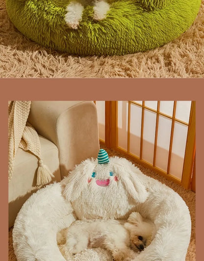 Dog Kennel Winter Warm Dog Bed Small Dogs Teddy Nest Pet Cushions Sofa Sleeping with Cat Nest Four Seasons Universal