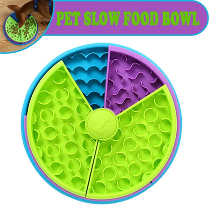 Pet supplies Slow food bowl anti choking cat bowl dog basin puzzle feeder healthy pet rotating game board