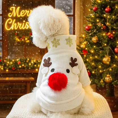 the SNOWPAW COZY SWEATER - Dog Christmas Clothes, Winter Warm Sweater, Pet Clothes for Small Dogs, Elk Santa Claus Dog/Cat Coat Hoodies, Christmas Dogs Costume