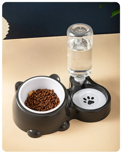 Cat Bowl 2-in-1 Drinking Water Dog Food Pot Water Bowl Rice Pot Pet Supplies Cat Bowl Pet Drinking Water Feeding Integration