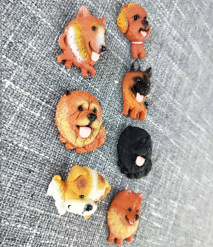 3D animal magnet refrigerator sticker simulation dog labrador Pug corgi Teddy Bichon resin Craft wall door home decoration gifts