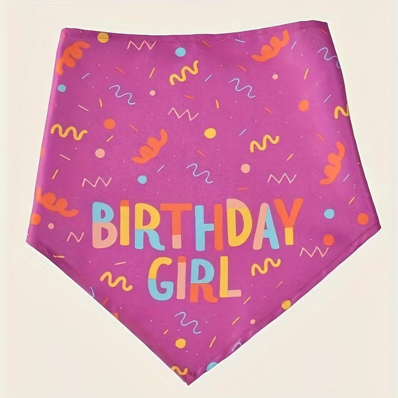 1pc-Dog Birthday Party Supplies, Triangle Bibs,  Dog Birthday Scarf Accessories  Happy Birthday Party supplies