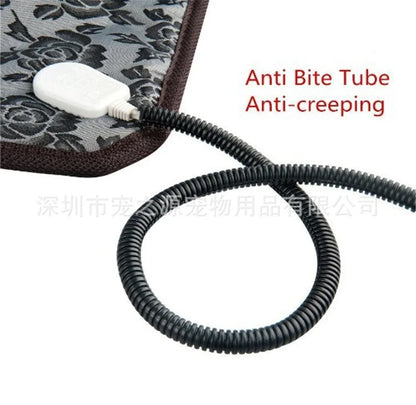 Pet Electric Blanket Winter Warming Pad Cat Dog Heated Nest Waterproof Warmer Power-Off Protection Bite-Resistant Mat Bed Gift