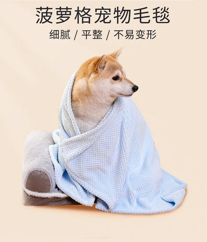 Pet Covers Air Conditioners Blankets Dog Bed Pads Dog Cat Blankets Thickened Coral Fleece Bath Towels
