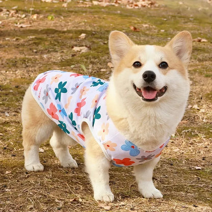 Cute Summer Pet Dog Cooling Vest Cartoon Soft Clothing Summer Casual Shirts Small Medium Large Dogs Puppy French Bulldog Clothes