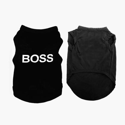 Dog BOSS Costume Dog Shirt for Small Dogs Boy Spring Summer Pet Clothes Breathable Chihuahua Yorkies Beagle Puppy Vest T-Shirts