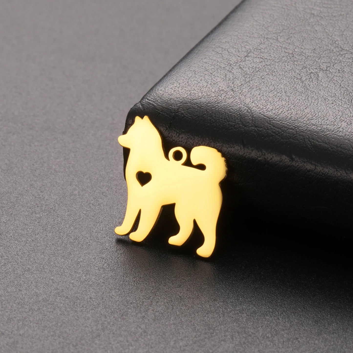 5 pieces/batch Cute Sausage Dog Wolf Pendant Stainless Steel DIY Earrings Bracelet Jewelry Fashion Jewelry Making