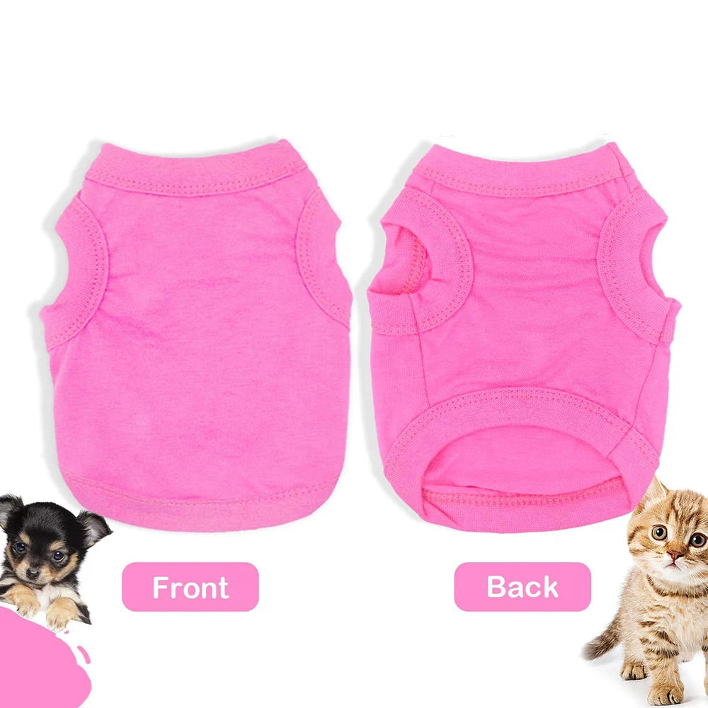 Blank Dog Clothes for Small Dogs, Summer Shirt, Chihuahua Bottoming T Shirts, Breathable Lightweight, Soft Puppy Apparel